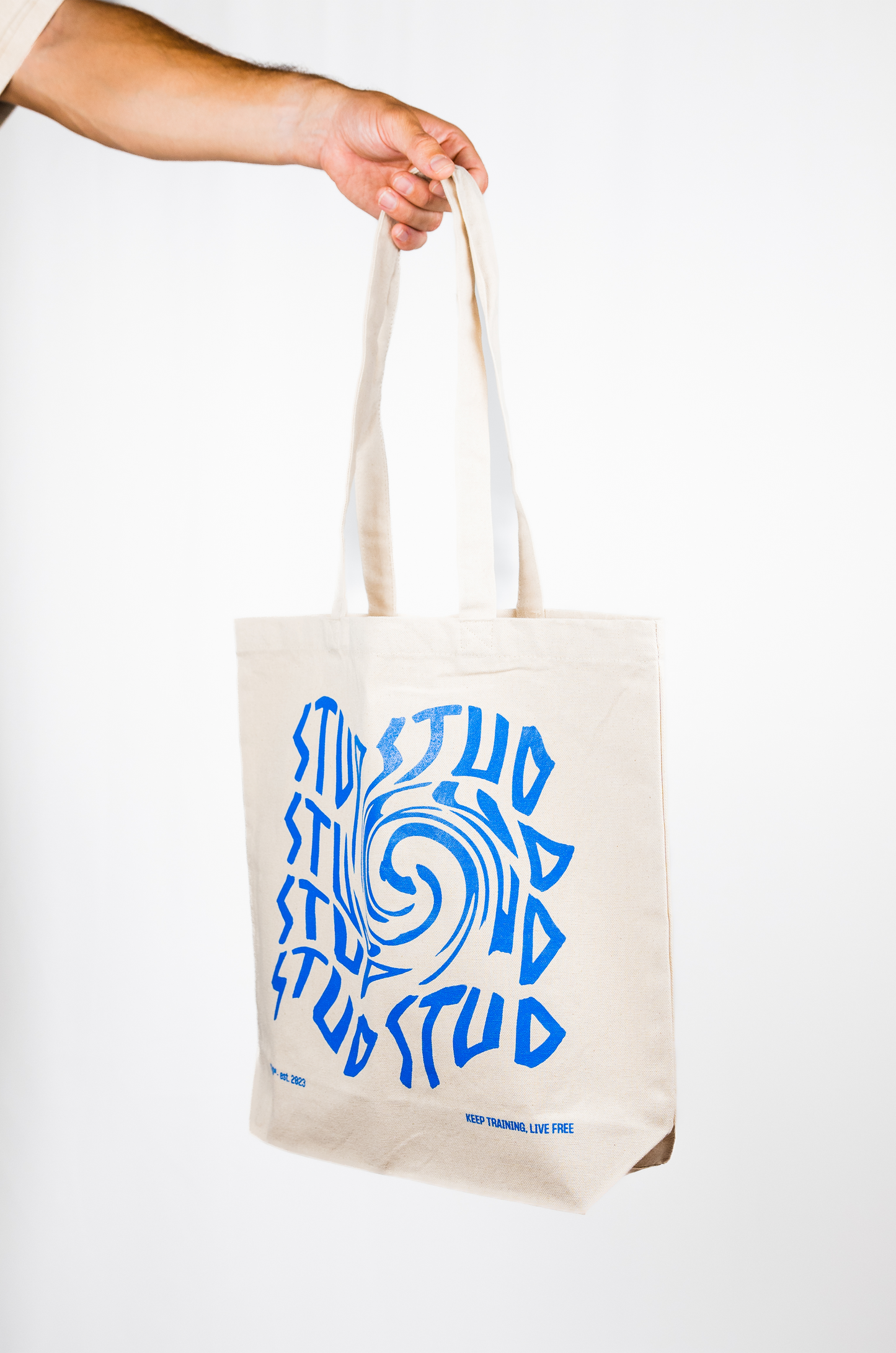 Classic Bag | Cream + Blue, Swirl Series