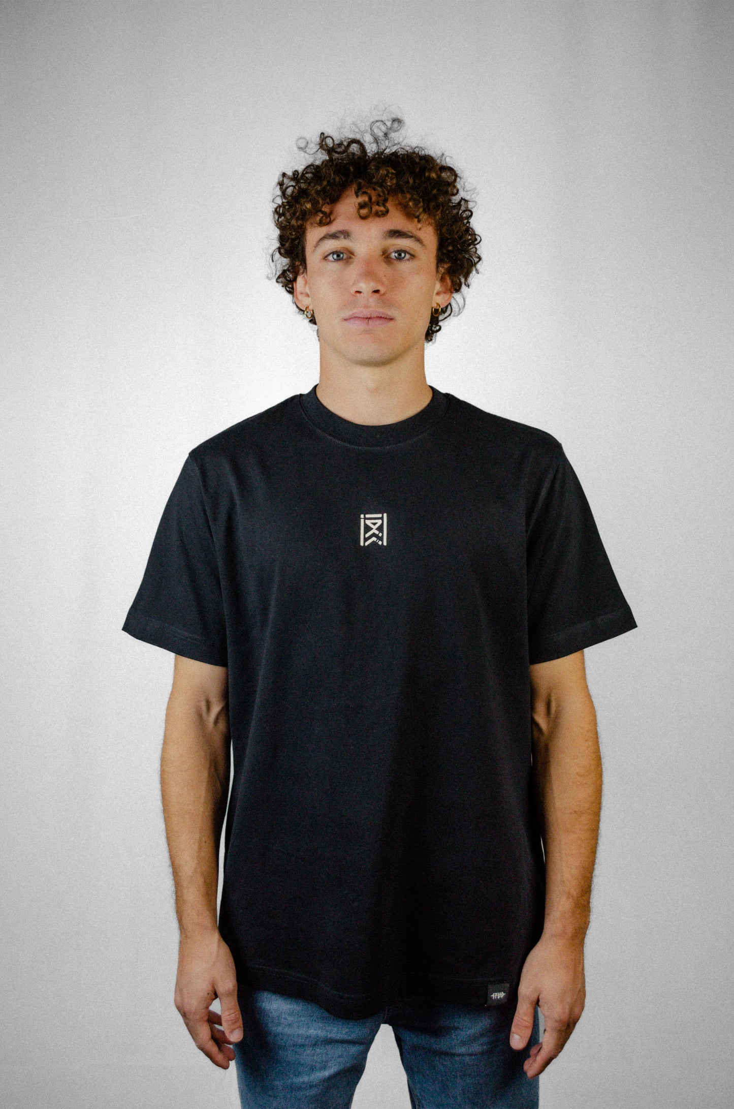 T-shirt | Black + Sand, Swirl Series