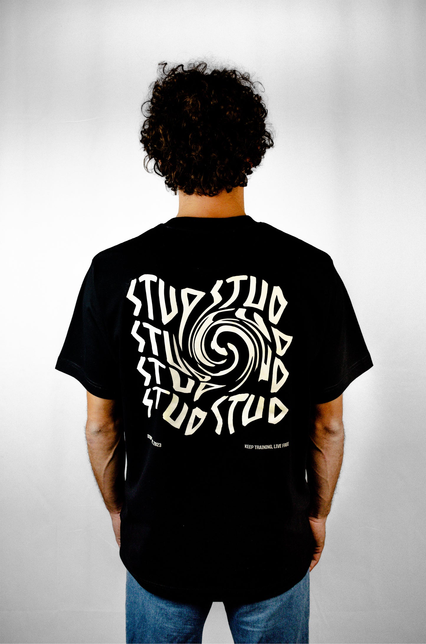 T-shirt | Black + Sand, Swirl Series