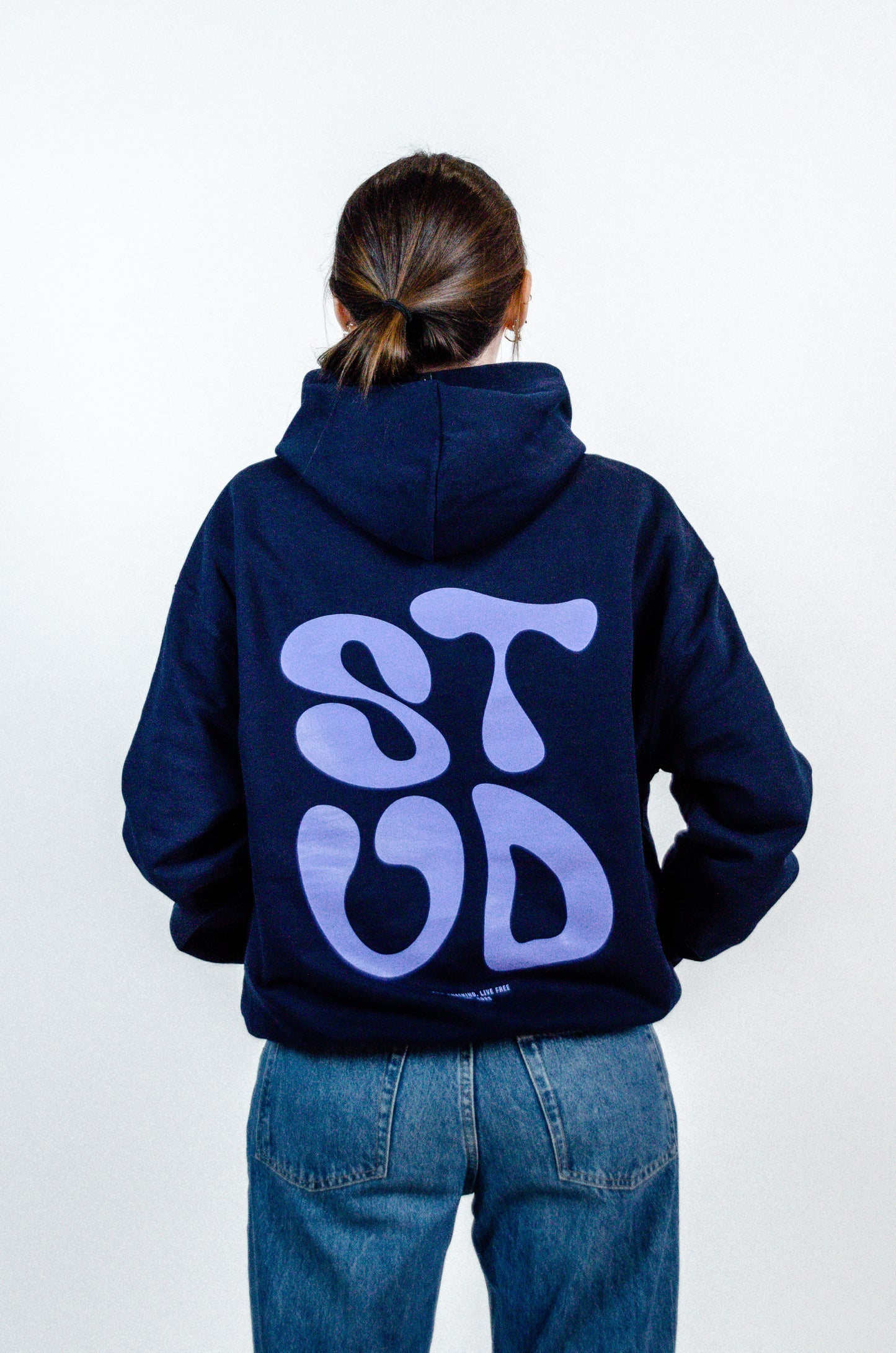 The Hoodie | Blue Navy + Lilac, Bubble Series
