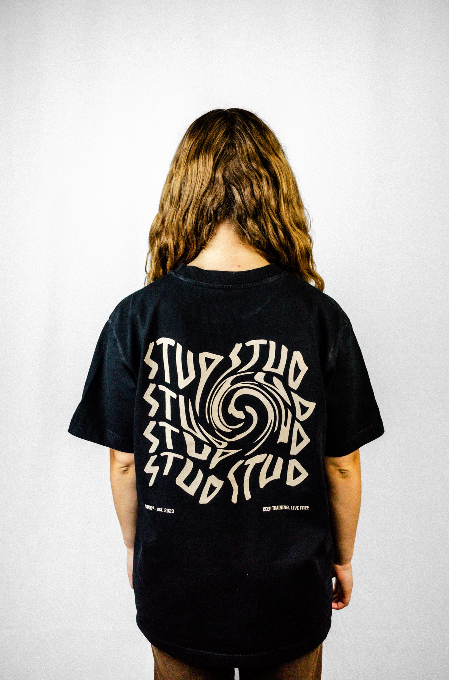 T-shirt | Black + Sand, Swirl Series