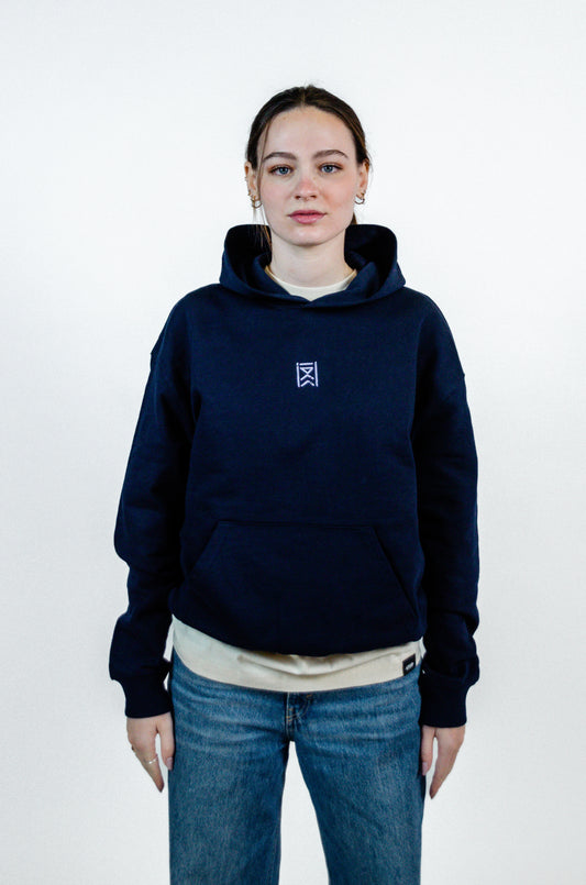 The Hoodie | Blue Navy + Lilac, Bubble Series