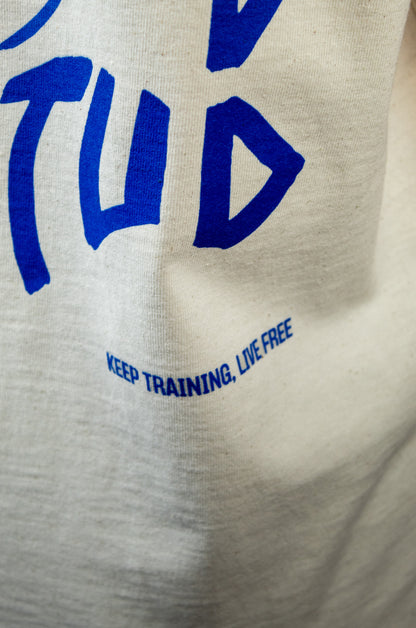 T-shirt | Cream + Blue, Swirl Series